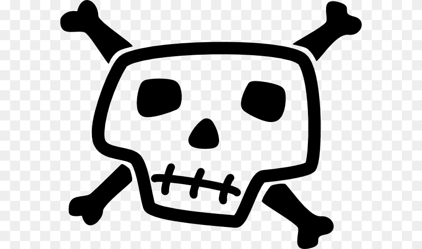 Skull Line Art, Stencil, Smoke Pipe PNG