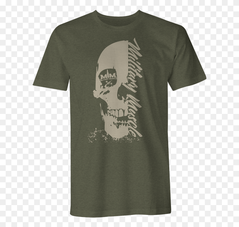 617x737 Skull Mm Logo Od Green Crew Hooey T Shirts, Clothing, Apparel, T-shirt HD PNG Download