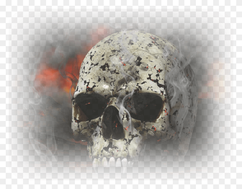 794x607 Skull Skeleton Bone Head Ghost Demon Devil Spooky Wallpaper 3d Vampire, Helmet, Clothing, Apparel HD PNG Download