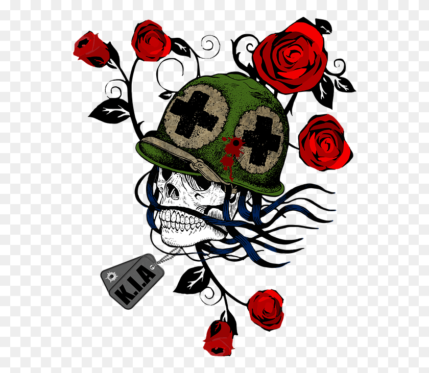 560x671 Skull Skeleton Dead Death Face Fear Danger Skull Soldier Head, Rose, Flower, Plant HD PNG Download
