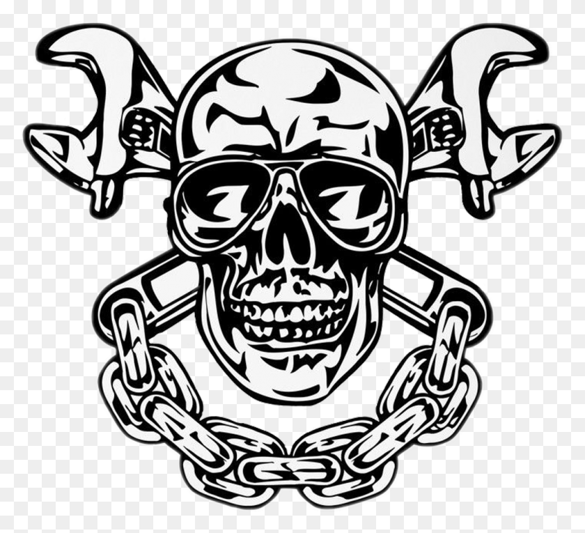 1024x926 Skull Sticker Clipart Skull And Piston, Symbol, Pirate, Emblem HD PNG Download