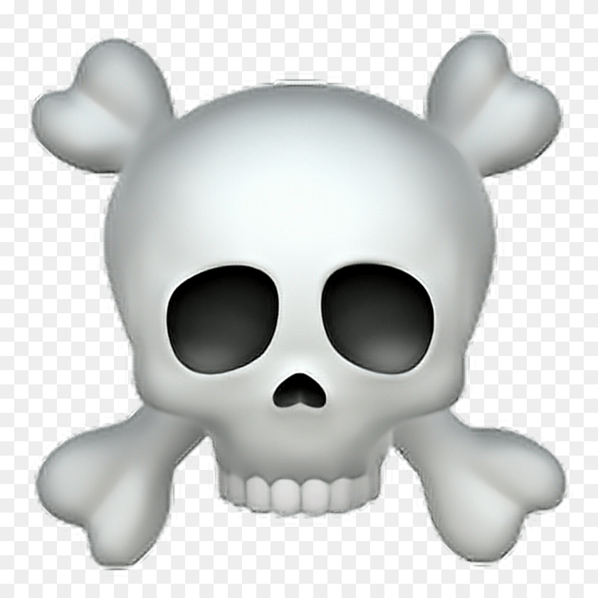 1024x1024 Skull Sticker Skull And Crossbones Emoji, Toy, Plush, Mask HD PNG Download