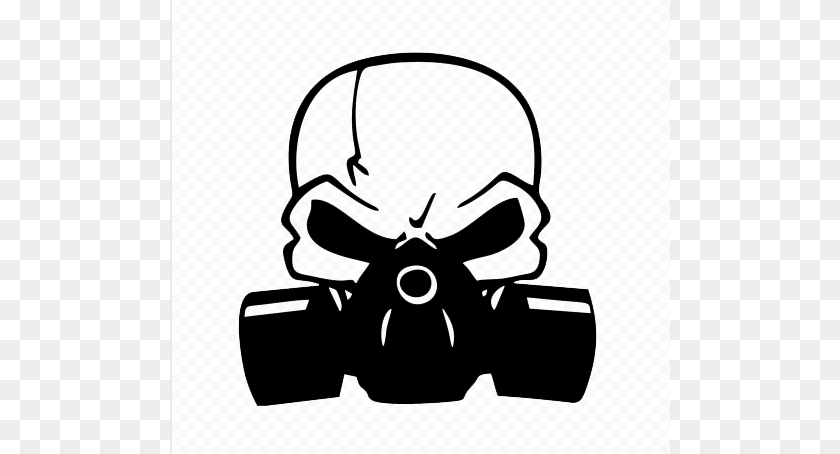 500x454 Skull With Gas Mask Image, Stencil, Person, Photographer Transparent PNG