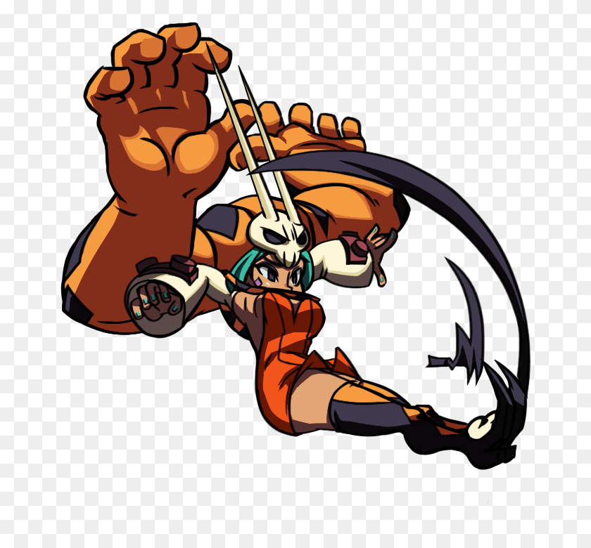 670x720 Skullgirls Sprite Of The Day Illustration, Person, Human, Hand HD PNG Download