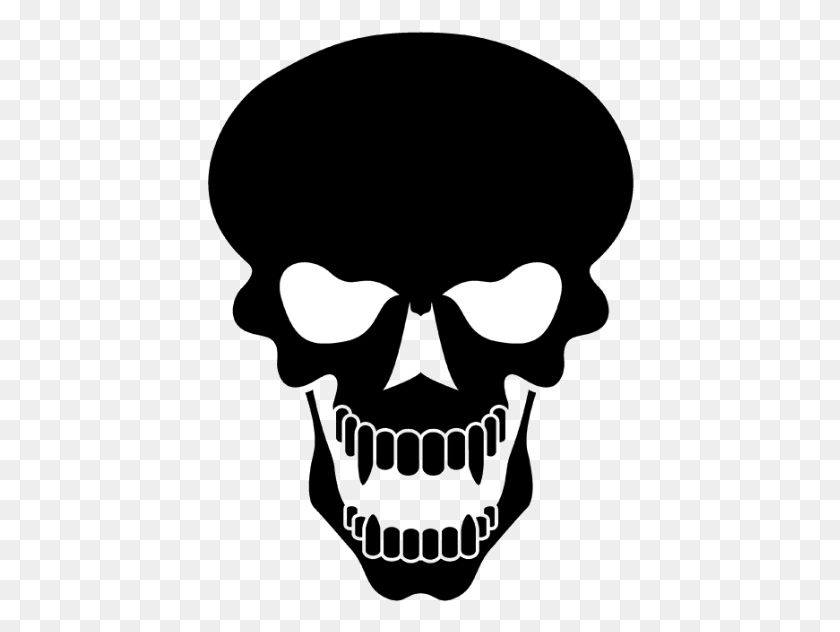 428x572 Skulls Skull Tattoos Tattoo Skull Silhouette, Head, Face, Hair HD PNG Download