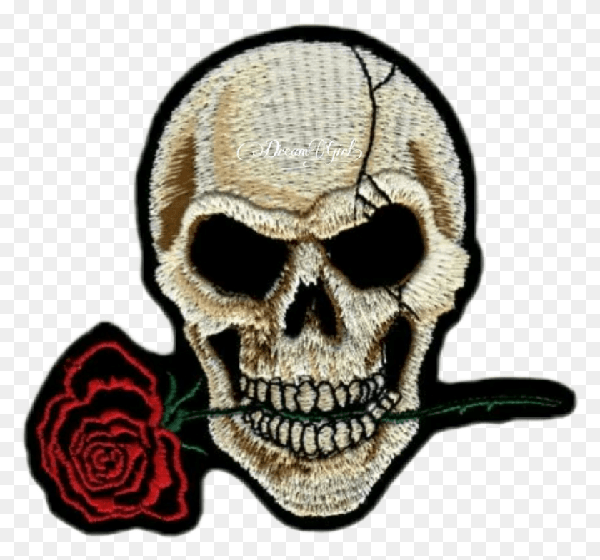 910x846 Descargar Png Calaveras Totenkopf Rose Gothic Steampunk Schwarz Skull Patch, Alfombra, Pirata, Mandíbula Hd Png