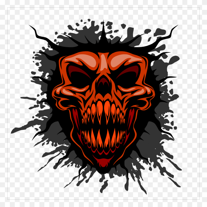 1024x1024 Skulls Transparent Angry Illustration, Graphics, Path HD PNG Download