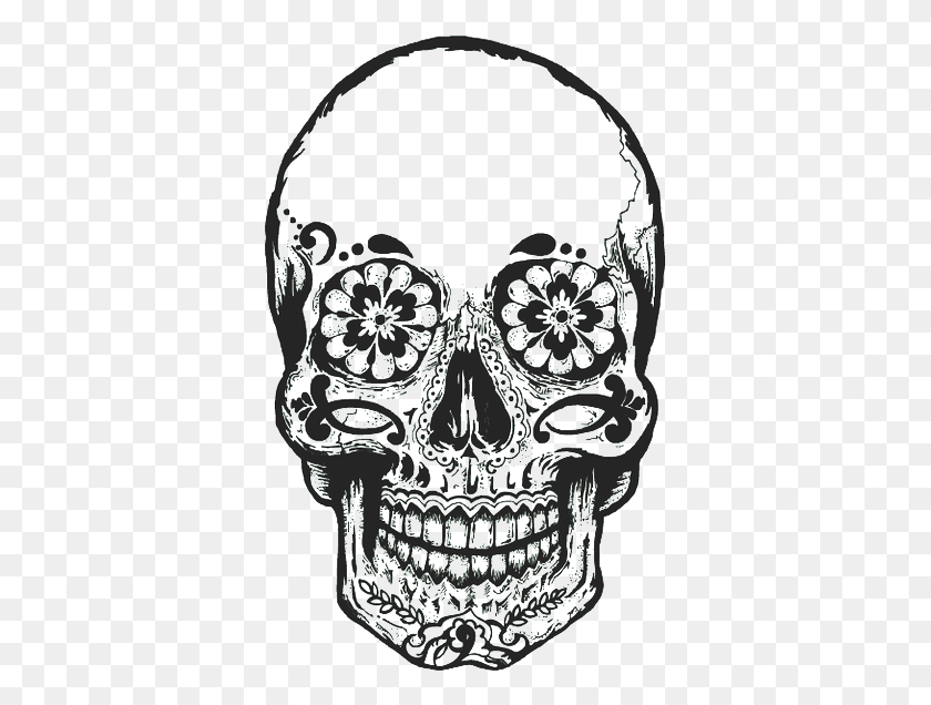 365x576 Черепа Transparent Day The Dead Skull Tattoo На Прозрачном Фоне, Люстра, Лампа, Одежда Hd Png Скачать
