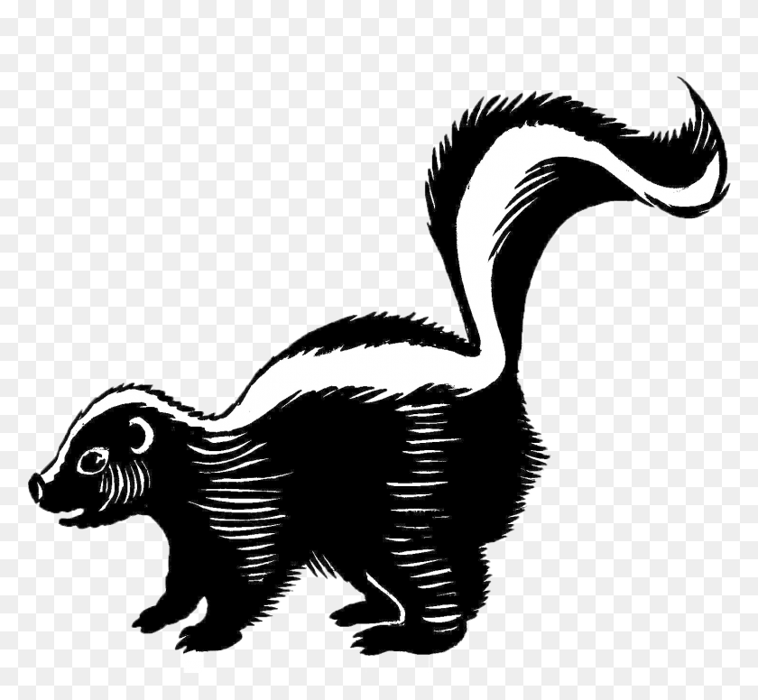 1465x1345 Skunk Background Black And White Skunk, Animal, Wildlife, Mammal HD PNG Download