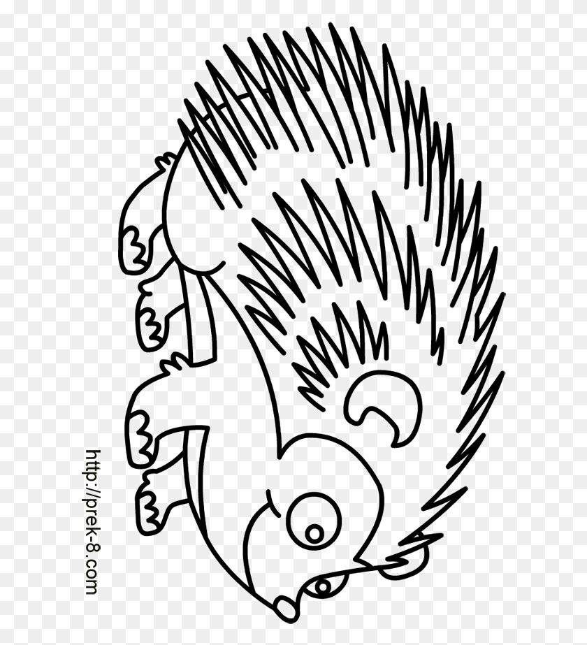 608x863 Skunk Clipart Coloring, Gray, Outdoors, World Of Warcraft HD PNG Download
