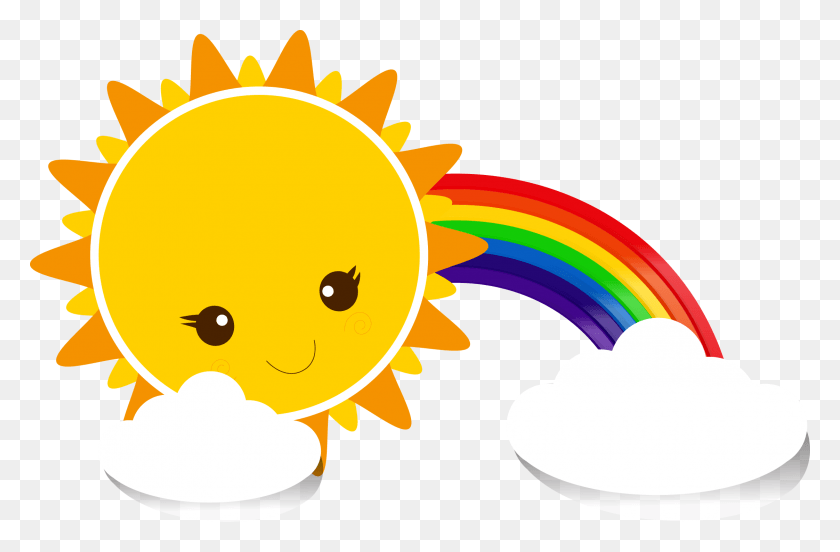 2244x1418 Sky Cartoon Yellow Sun And Rainbow Clipart, Nature, Outdoors, Graphics Descargar Hd Png