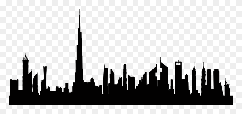 997x431 Небесный Город Против Бурдж-Халифа Skyline Дубай, На Открытом Воздухе, Природа, Астрономия Hd Png Скачать