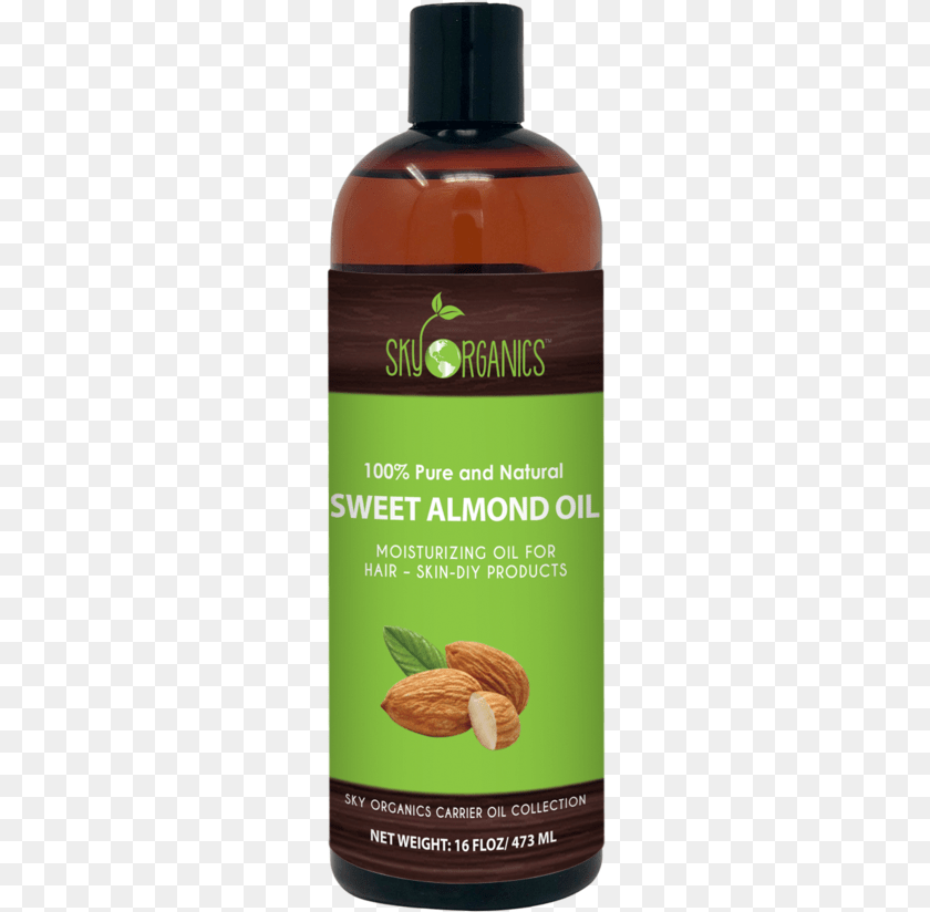 Sky Organics Sweet Almond, Herbal, Bottle, Plant, Herbs Clipart PNG