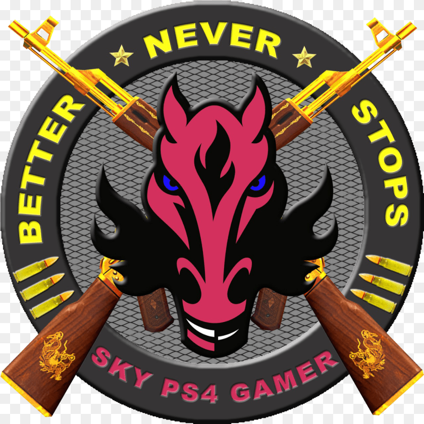 1281x1281 Sky Ps4 Gamer Calgary Flames Horse, Emblem, Firearm, Gun, Rifle Clipart PNG