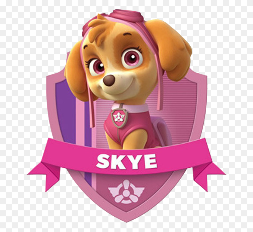 666x712 Skye Press 3 To Hear From The Flying Pup Paw Patrol Characters Skye, Toy, Doll, Label HD PNG Download