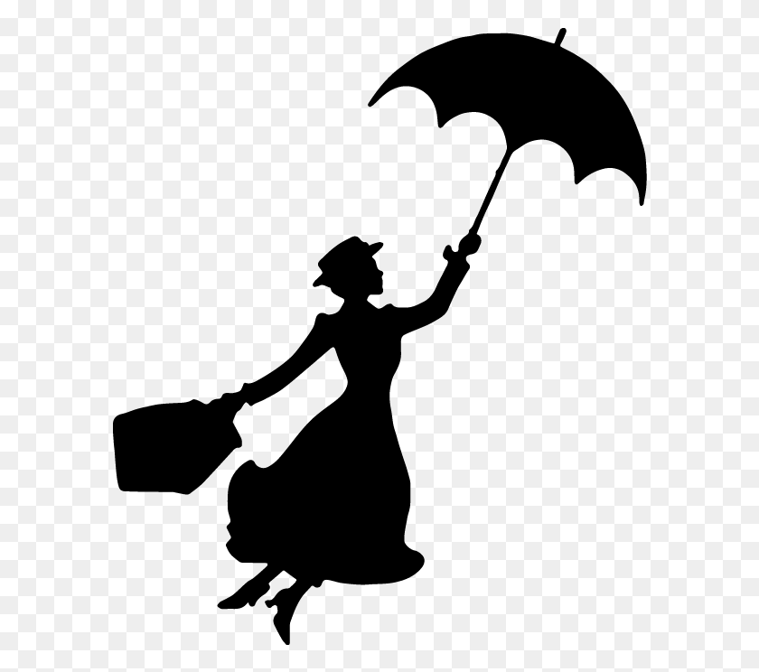 592x684 Descargar Png Skyline Clipart Mary Poppins Mary Poppins Silueta Gratis, Gris, World Of Warcraft Hd Png
