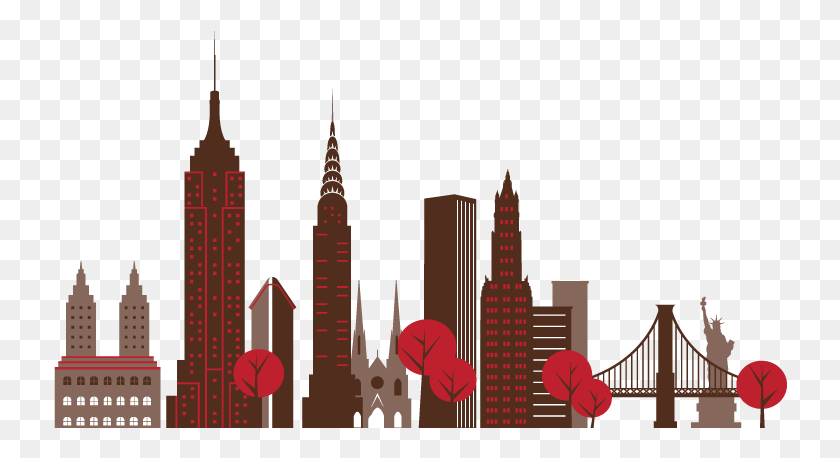 734x398 Skyline Transparent Gotham Illustration, Metropolis, City, Urban HD PNG Download