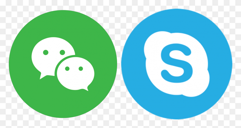 2032x1010 Skype И Wechat - Крупнейшие Телефонные Компании, Но Skype, Текст, Номер, Символ Png Скачать
