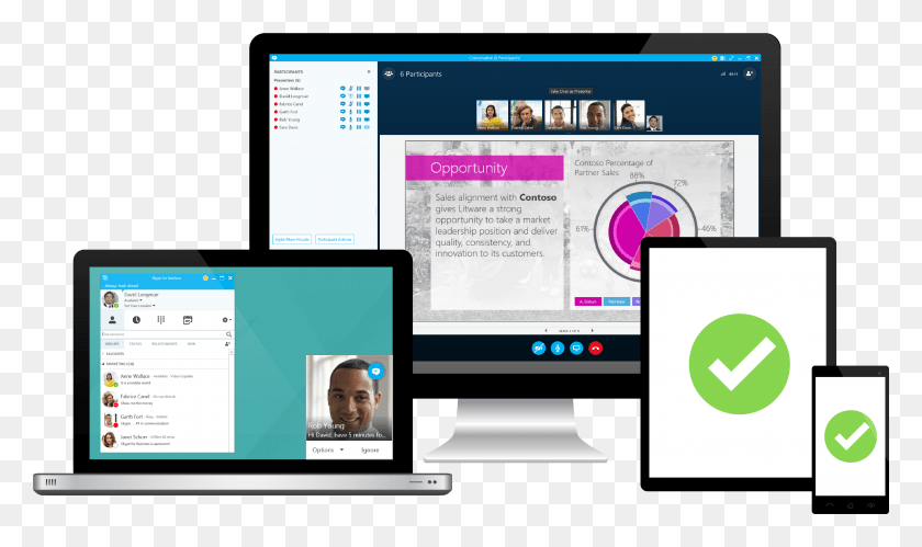 4127x2325 Skype Для Бизнеса Интегрированный Колл-Центр Skype Для Бизнеса, Человек, Человек, Компьютер Hd Png Скачать