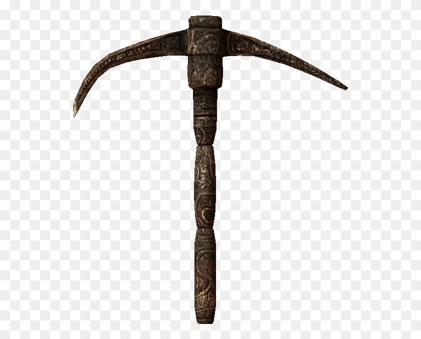 550x617 Skyrim Ancient Nord Pickaxe Ancient Nordic Pickaxe, Axe, Tool, Hammer HD PNG Download