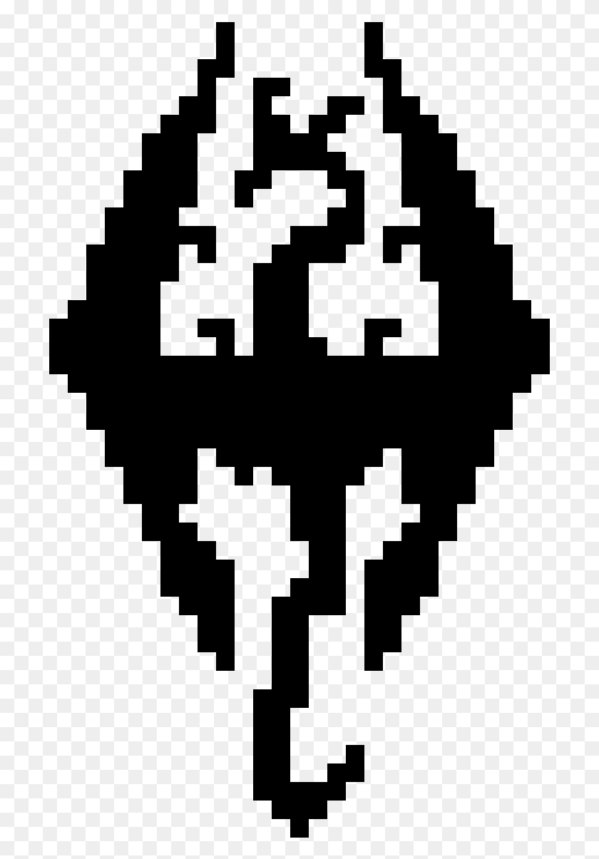 Логотип скайрим пиксель арт