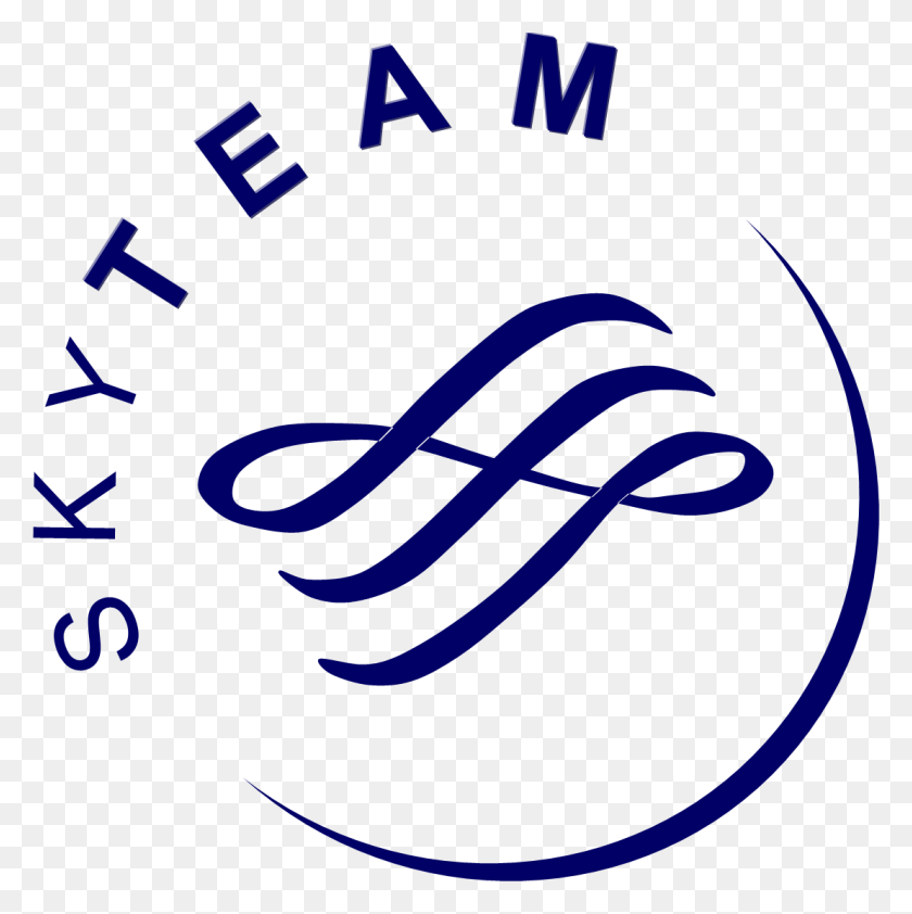 1109x1113 Descargar Png Skyteam Logo Alliance Sky Team Logo, Texto, Gráficos Hd Png