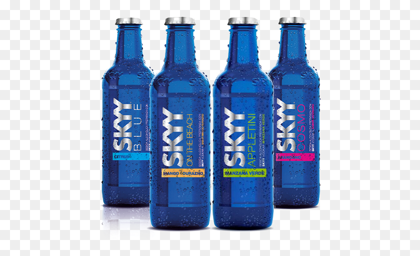 446x452 Skyy Vodka Sky Blue Vodka Sabores, Botella, Cosméticos, Licor Hd Png