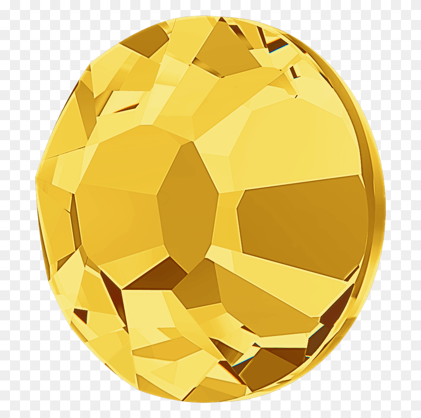 701x775 Sl Rhinestones From Austria Diamond, Gold, Soccer Ball, Ball HD PNG Download