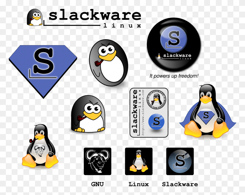 1366x1067 Descargar Png Slackware Linux Graphics Linux, Texto, Pájaro, Animal Hd Png