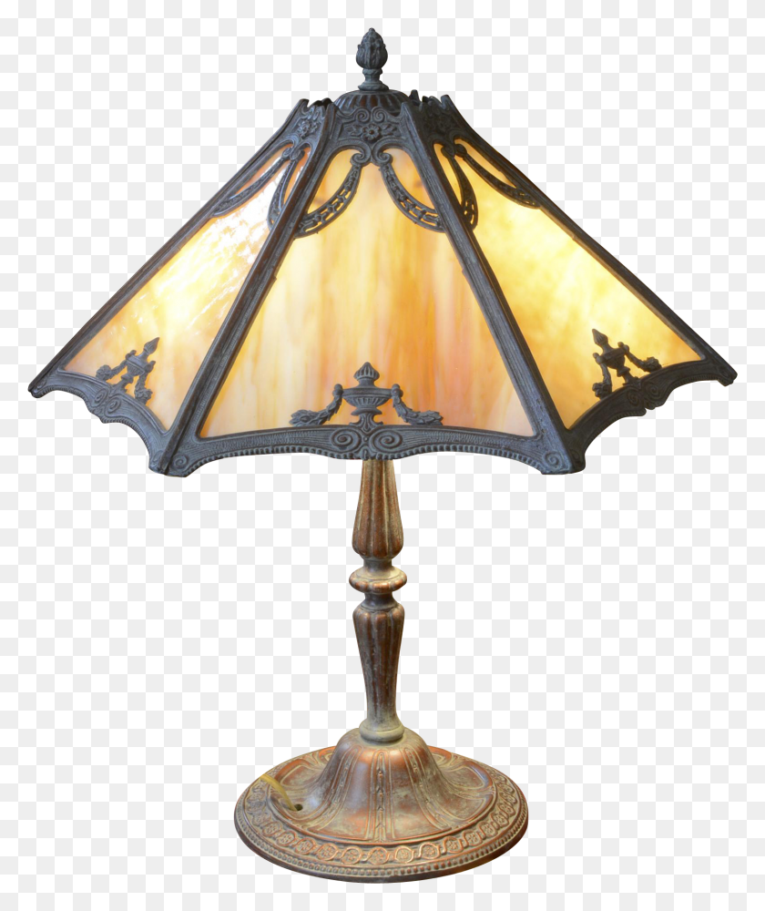 1592x1919 Slag Glass Metal Overlay Table Lamp Circa 192039s Lamp, Lampshade, Table Lamp HD PNG Download