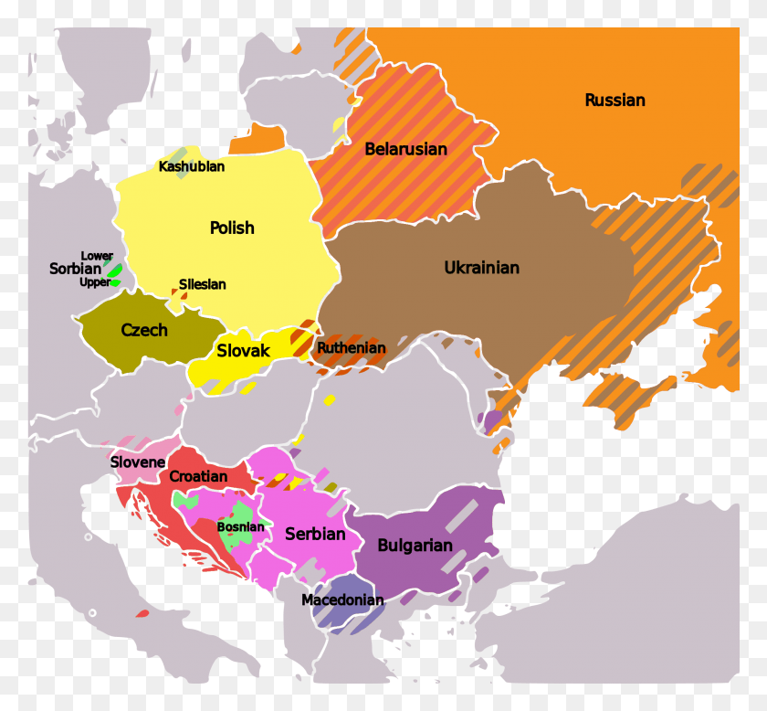 2000x1843 Slavic Folklore Slavic Languages, Map, Diagram, Atlas HD PNG Download