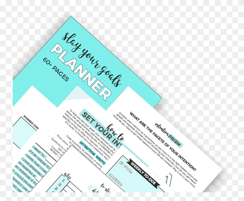 754x634 Slay Your Goals Planner Itsallyouboo Goal Setting Theory, Paper, Text, Advertisement HD PNG Download