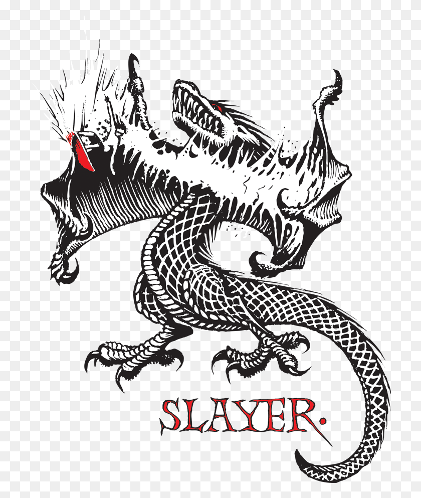 720x933 Slayer Rusty Surfboards Logo Illustration, Dragón, Dinosaurio, Reptil Hd Png
