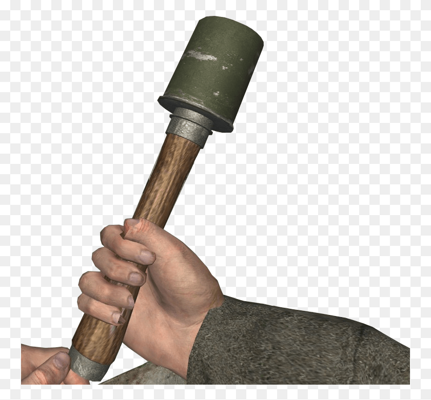 759x721 Sledgehammer 7 Days To Die Cod Ww2 Stick Grenade, Hammer, Tool, Person HD PNG Download