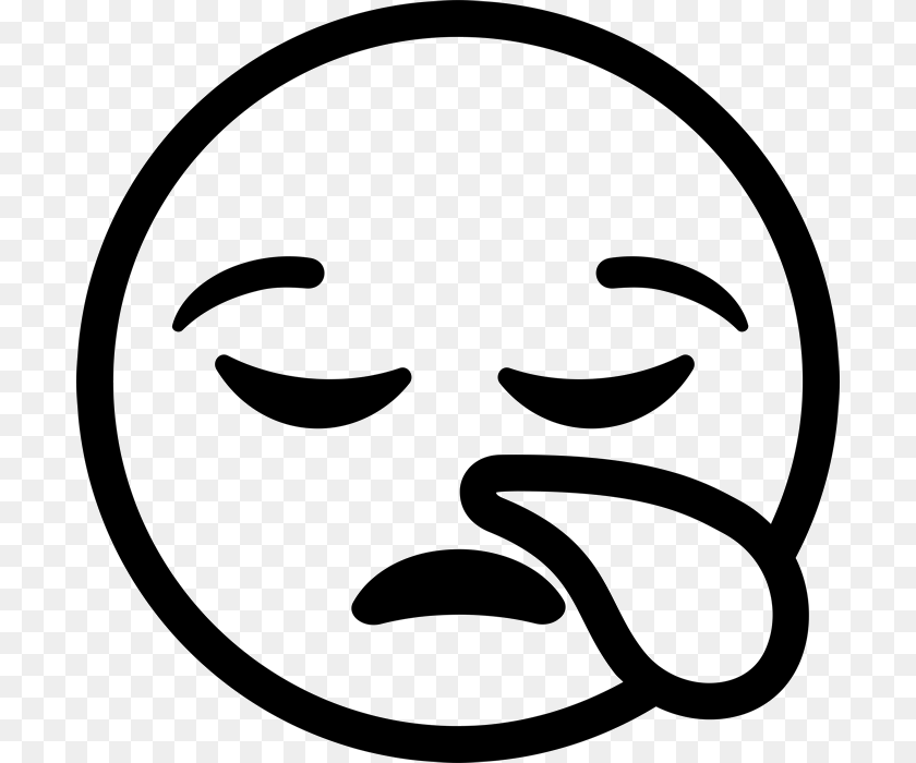 700x700 Sleep Emoji, Stencil, Sticker, Person PNG