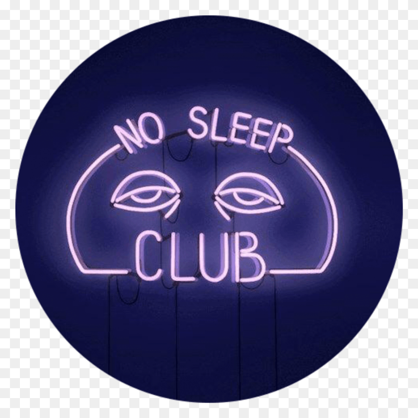 872x872 Sleep Nosleep Club Background Lights Streetlights Circle, Light, Neon, Disk HD PNG Download