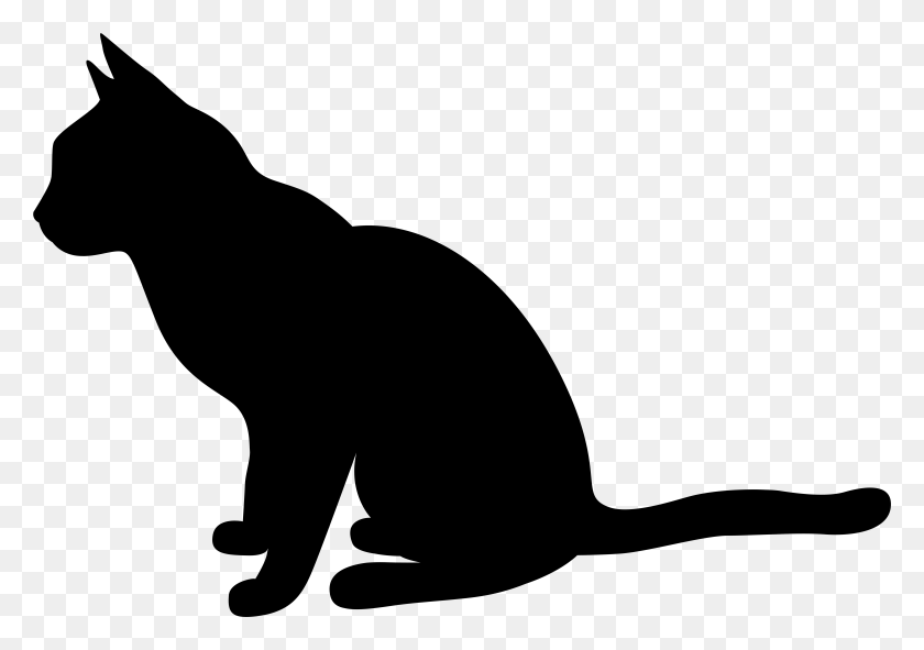 7821x5333 Sleeping Cat Cat Silhouette Clip Art, Nature, Outdoors, Night HD PNG Download