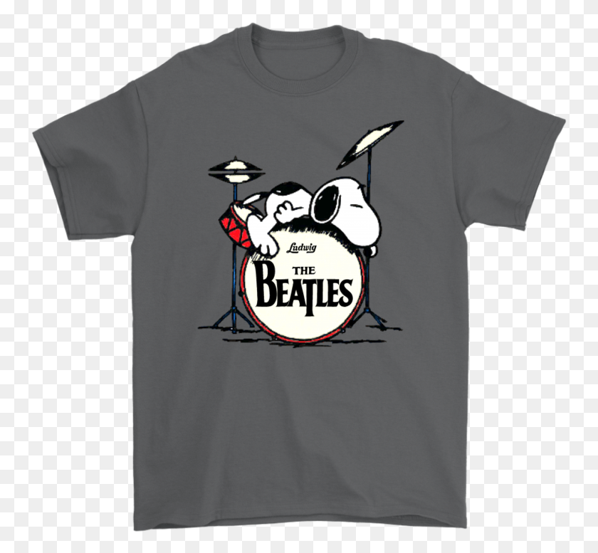 753x717 Sleeping On The Drum Still Miss Ringo Starr The Beatles Peanuts Snoopy Beatles, Clothing, Apparel, T-shirt HD PNG Download