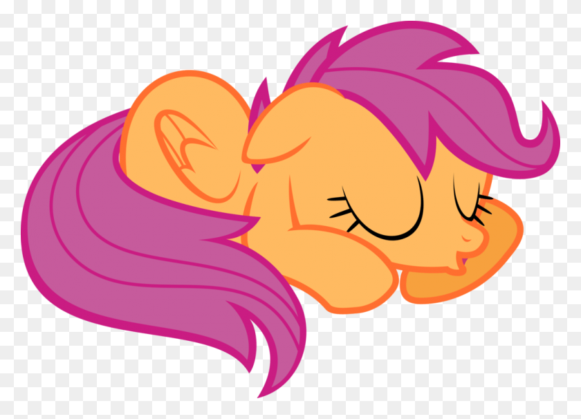 1024x717 Sleeping Transparent Background My Little Pony Scootaloo Asleep, Graphics, Animal HD PNG Download