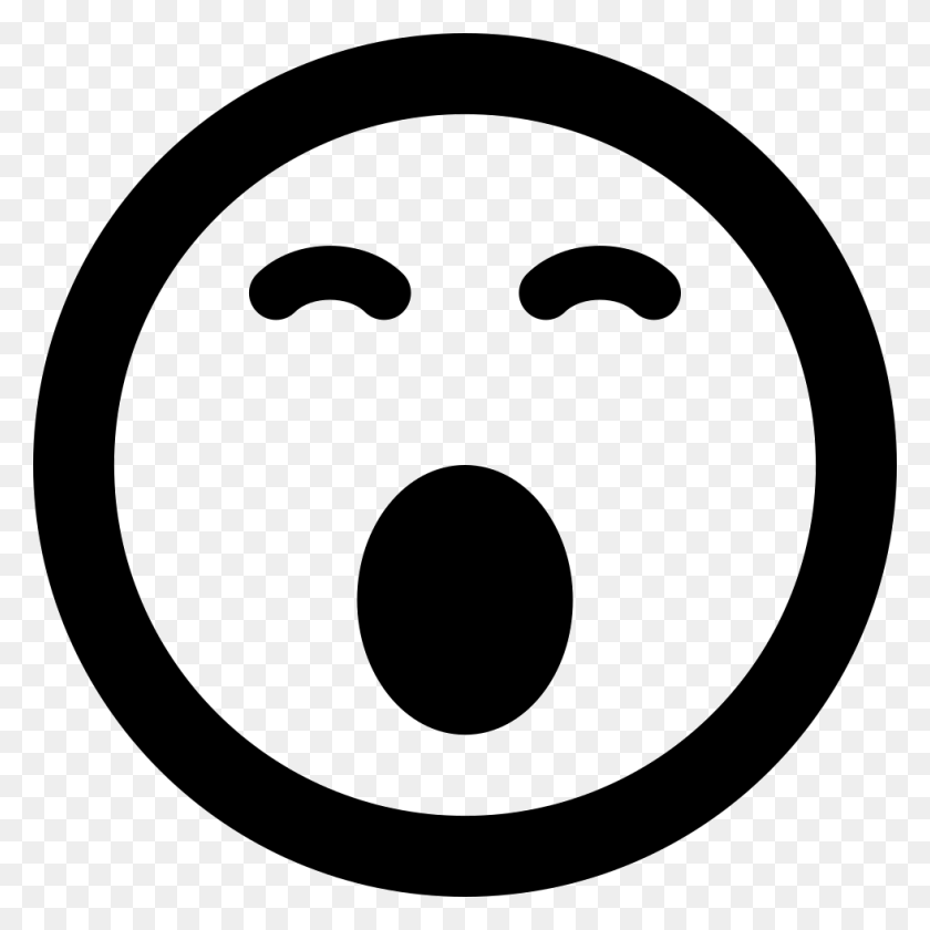980x980 Sleepy Emoticon Smiley Face Comments Copyright Symbol Svg, Stencil, Symbol, Face HD PNG Download