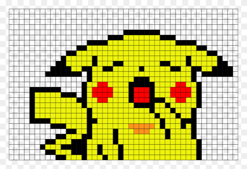 880x581 Сонный Пикачу Pixel Art, Pac Man Hd Png Скачать