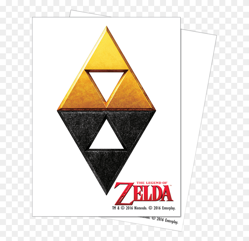 627x754 Sleeves Zelda Trading Cards White Front Triforce Zelda A Link Between Worlds Triforce, Triangle, Arrowhead, Arrow HD PNG Download