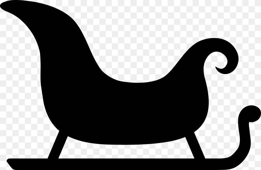 Sleigh Clipart, Silhouette, Stencil, Furniture, Smoke Pipe Sticker PNG