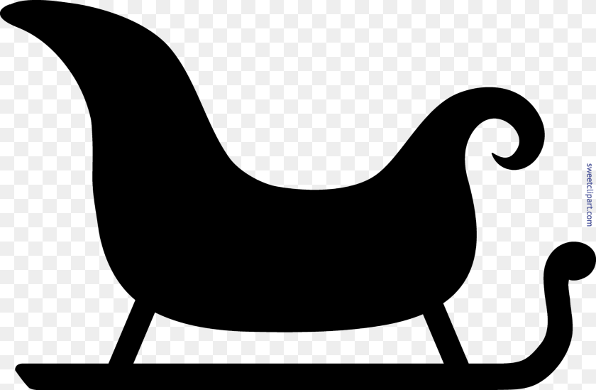 Sleigh Silhouette Black Clip Art, Outdoors Clipart PNG