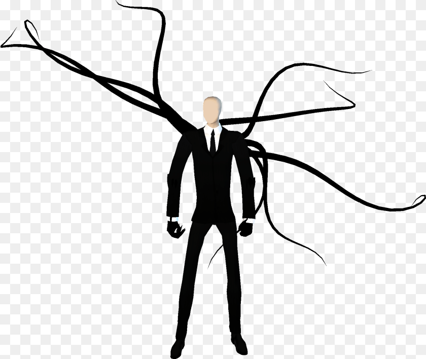 Slender Man Transparent Background, Tuxedo, Suit, Clothing, Formal Wear Sticker PNG