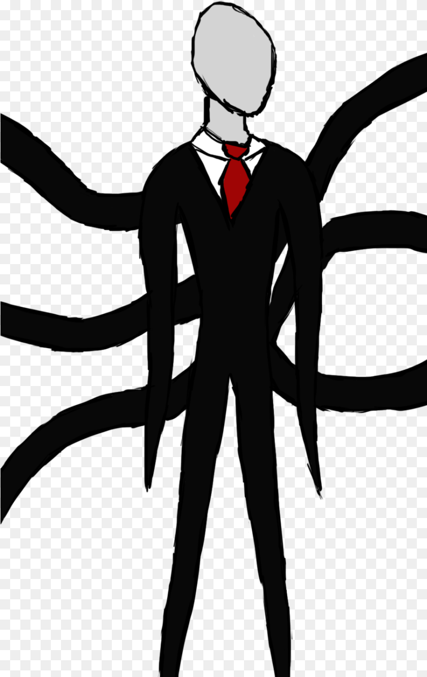 Slenderman Clipart Transparent Slender Man Blank Background, Accessories, Suit, Tie, Formal Wear Sticker PNG