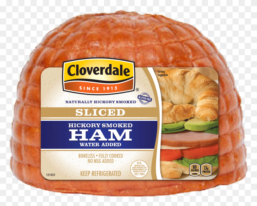 1245x980 Sliced Hickory Smoked Ham Cloverdale Netted Half Hams, Food, Pork, Bread HD PNG Download