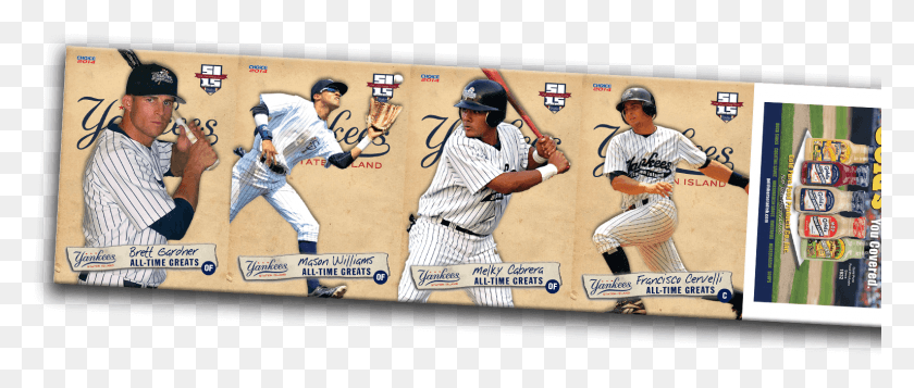 1534x585 Slide 0003 Yankees 5strip Baseball Player, Person, Human, Athlete HD PNG Download