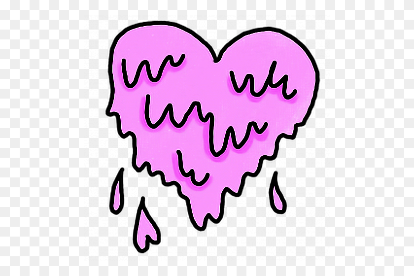 500x500 Slime Pink Tumblr Rosado Sticker Love, Heart, Text, Poster HD PNG Download