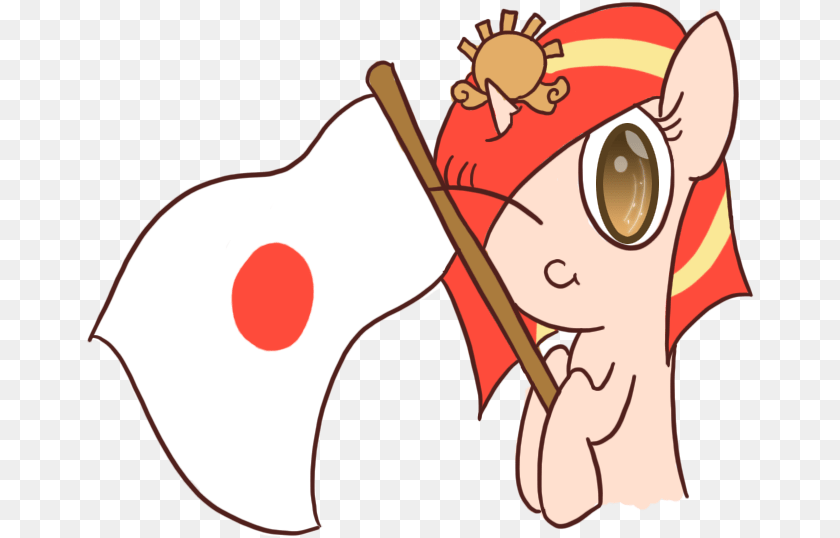 669x538 Slimstyle Flag Japanese Flag Nation Ponies Oc Cartoon, Adult, Female, Person, Woman Sticker PNG